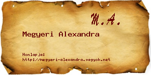 Megyeri Alexandra névjegykártya