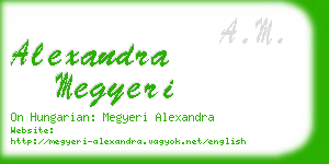 alexandra megyeri business card